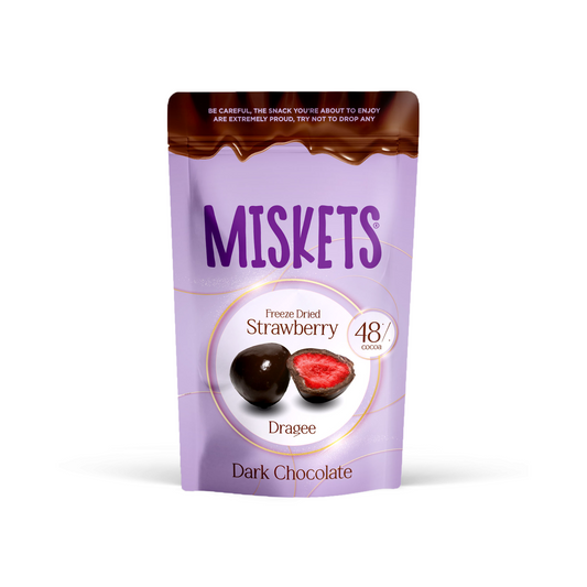 Miskets Dark Chocolate Coated Dried Strawberry