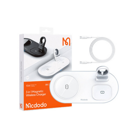 Mcdodo Wireless Charger CH-7062 3 in 1 15W (mobile/TWS/Apple watch) (white)