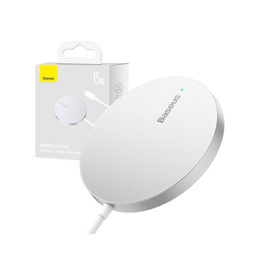 Baseus Simple Mini3 Magnetic Wireless Charger 15W - Silver