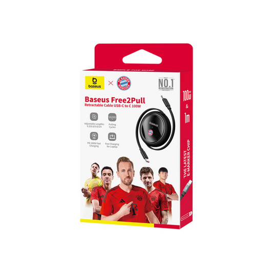 Baseus USB-C to USB-C 100W Charging Cable (Black) Bayern Edition