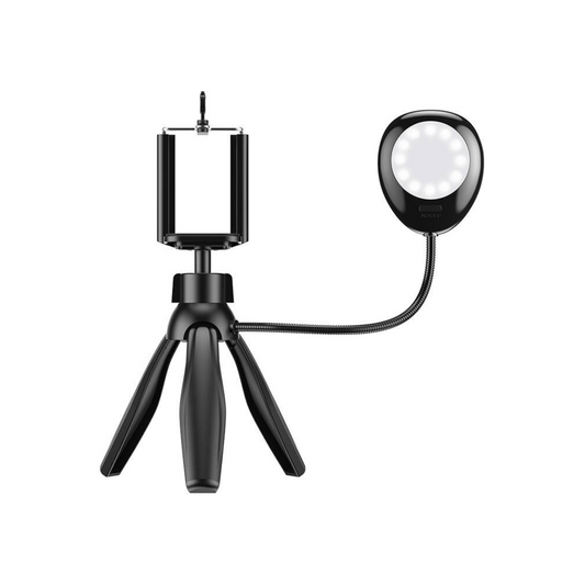 Apexel Phone holder/tripod APL-JJ21FL with LED light (black)